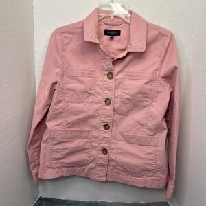 Talbots Women's Jacket Size S Pink Coat Work Office Casual Farm Coastal